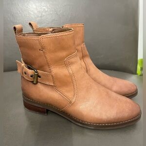 27 Edit (Naturalizer) Women Tan Leather Karleen Bootie Size 6.5